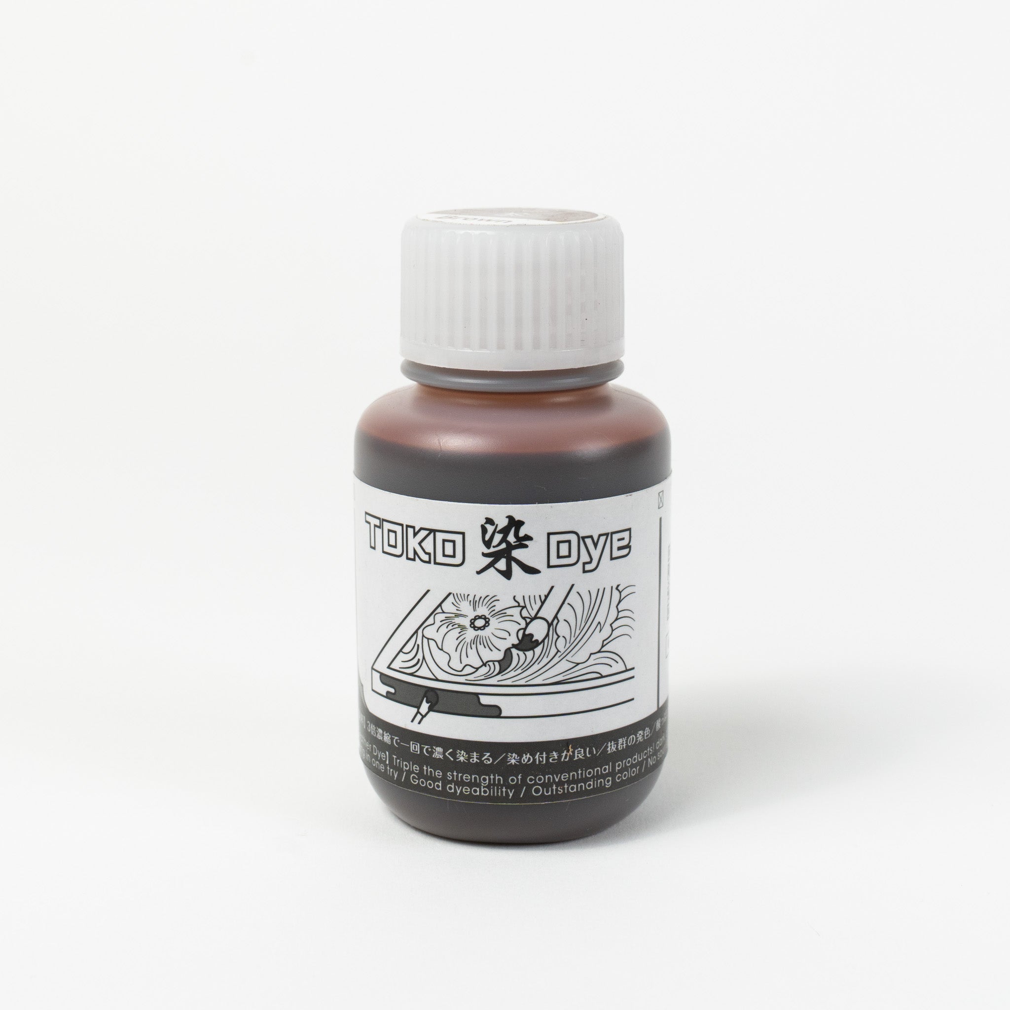 Water-based brown leather dye, 3.4 fl oz bottle
