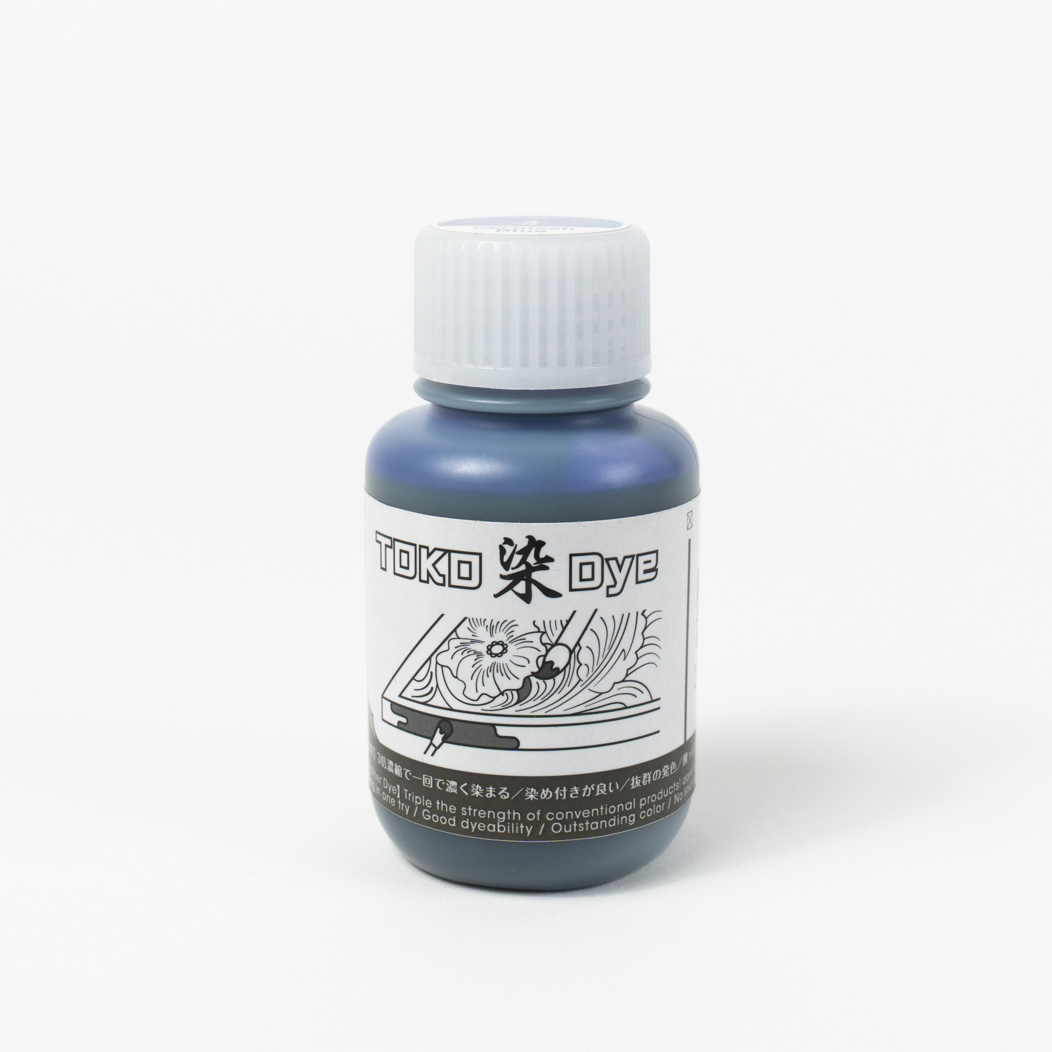 Water-based cerulean blue leather dye, 3.4 fl oz bottle