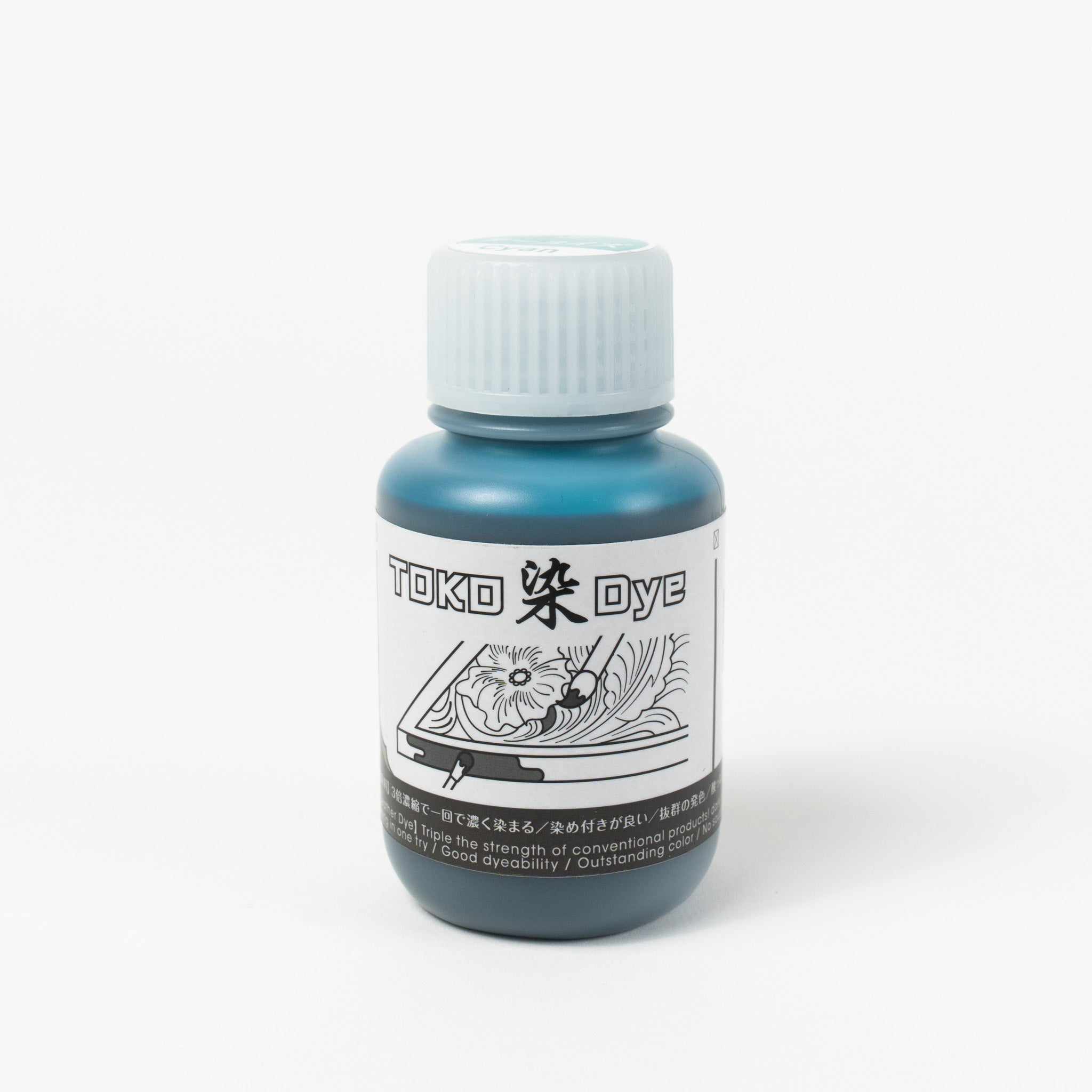 Water-based cyan leather dye, 3.4 fl oz bottle