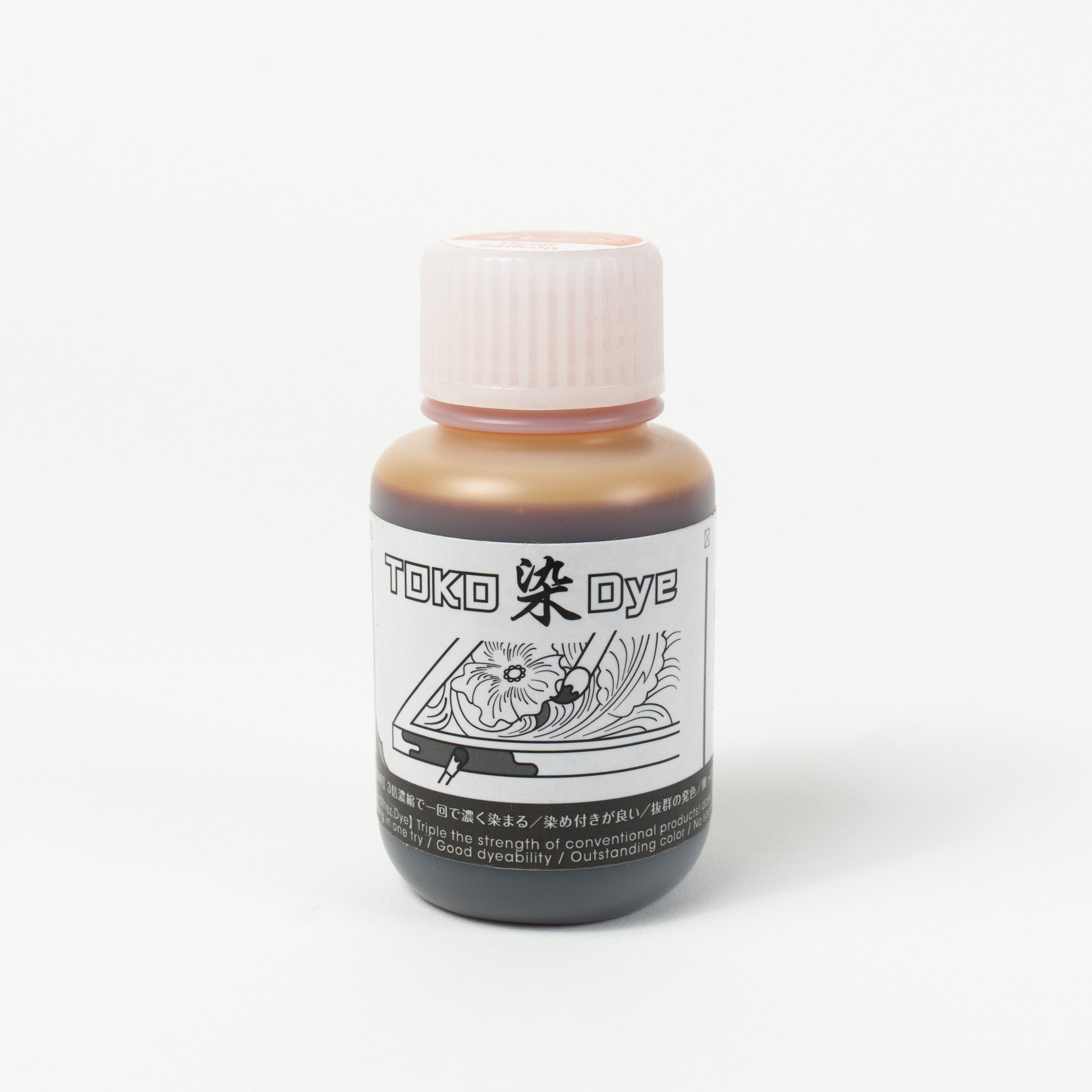 Water-based deep saffron leather dye, 3.4 fl oz bottle