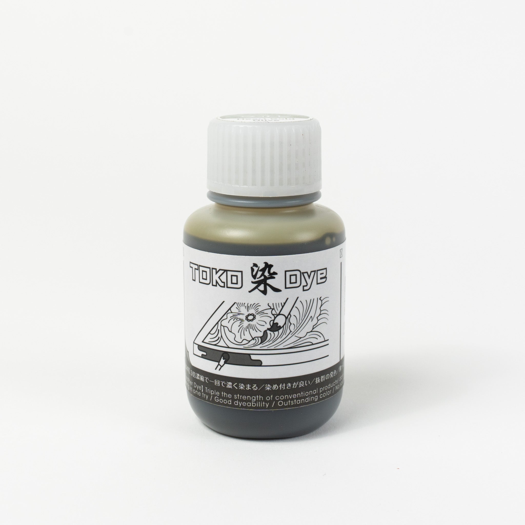 Water-based heart gold olive leather dye, 3.4 fl oz bottle